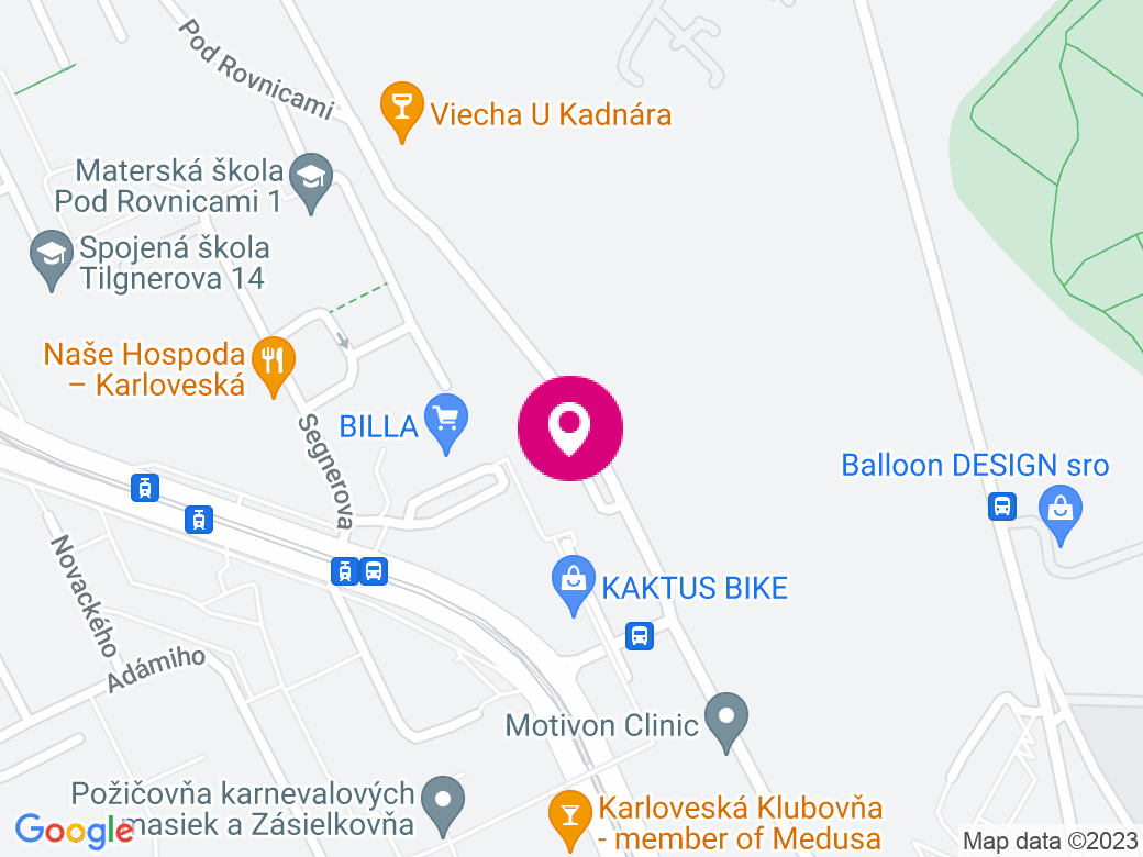 Mapa pobočky