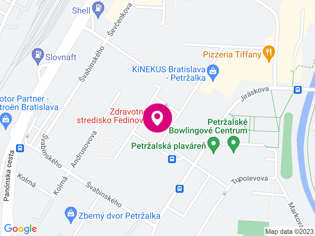 Mapa pobočky