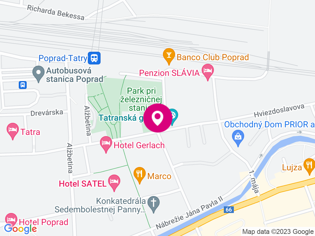 Mapa pobočky