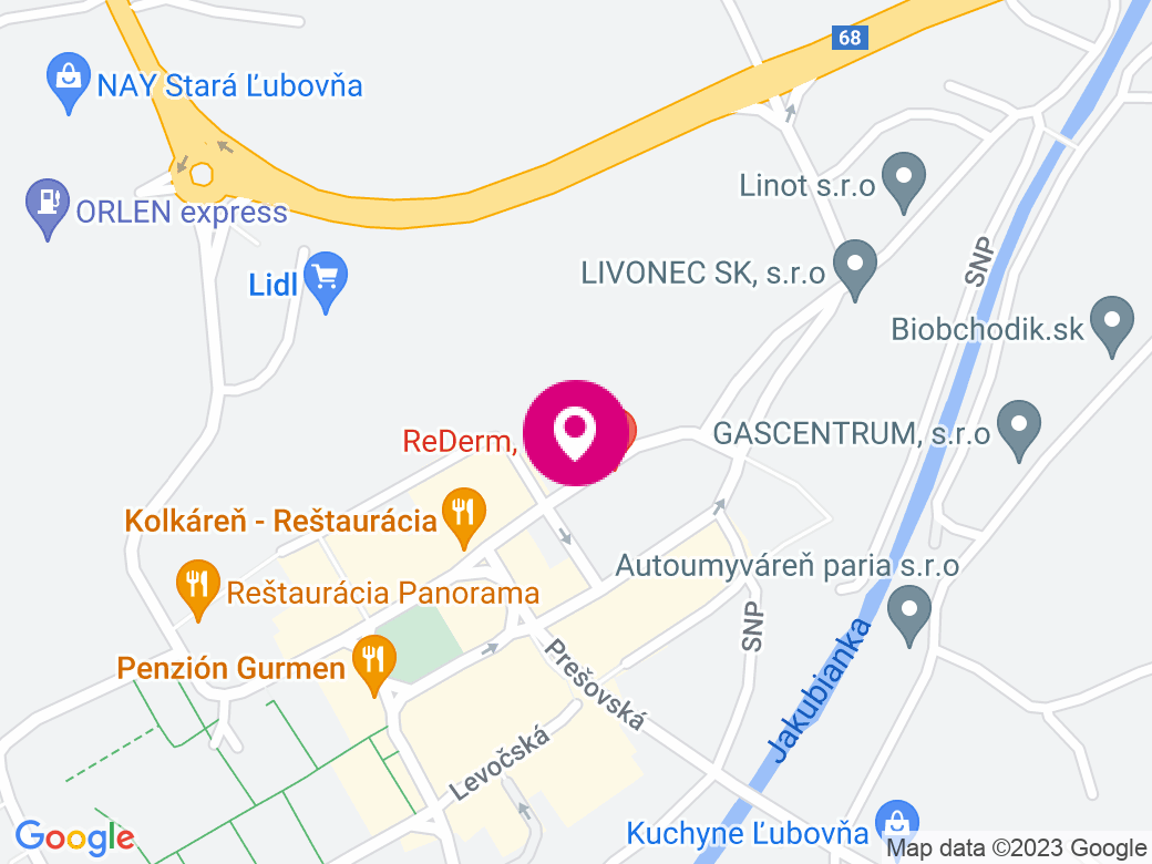 Mapa pobočky